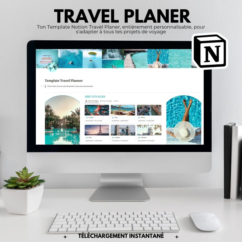 Template Notion Voyage – Planificateur de Voyage Personnalisable 1